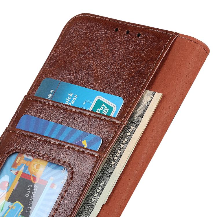 For iPhone 16e Nappa Texture Leather Case(Brown) by bashfashion