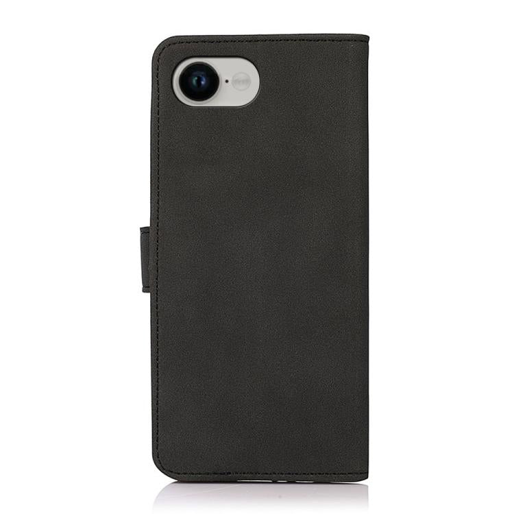 For iPhone 16e KHAZNEH Matte Texture Leather Phone Case(Black) by bashfashion