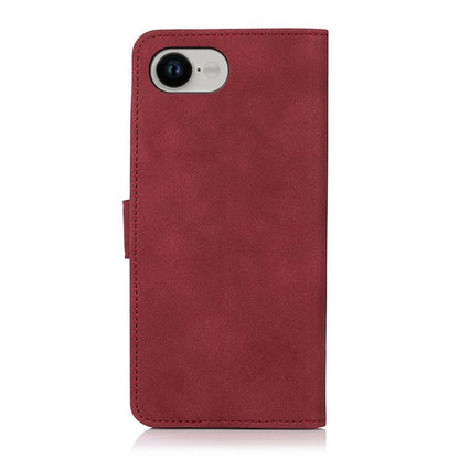 For iPhone 16e KHAZNEH Matte Texture Leather Phone Case(Red) by bashfashion