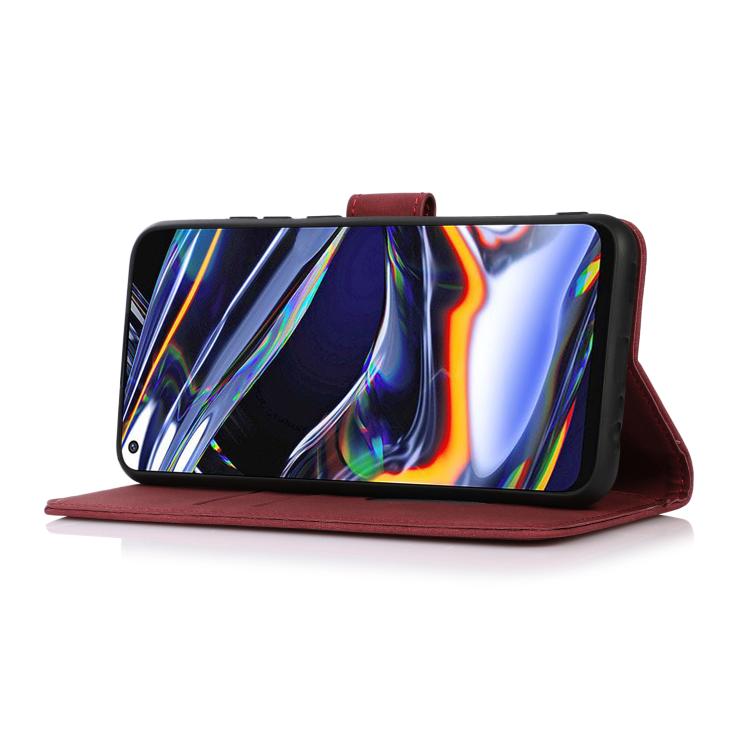 For iPhone 16e KHAZNEH Matte Texture Leather Phone Case(Red) by bashfashion