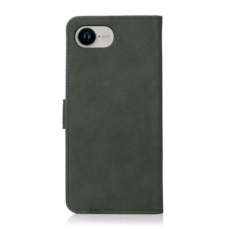For iPhone 16e KHAZNEH Matte Texture Leather Phone Case(Green) by bashfashion