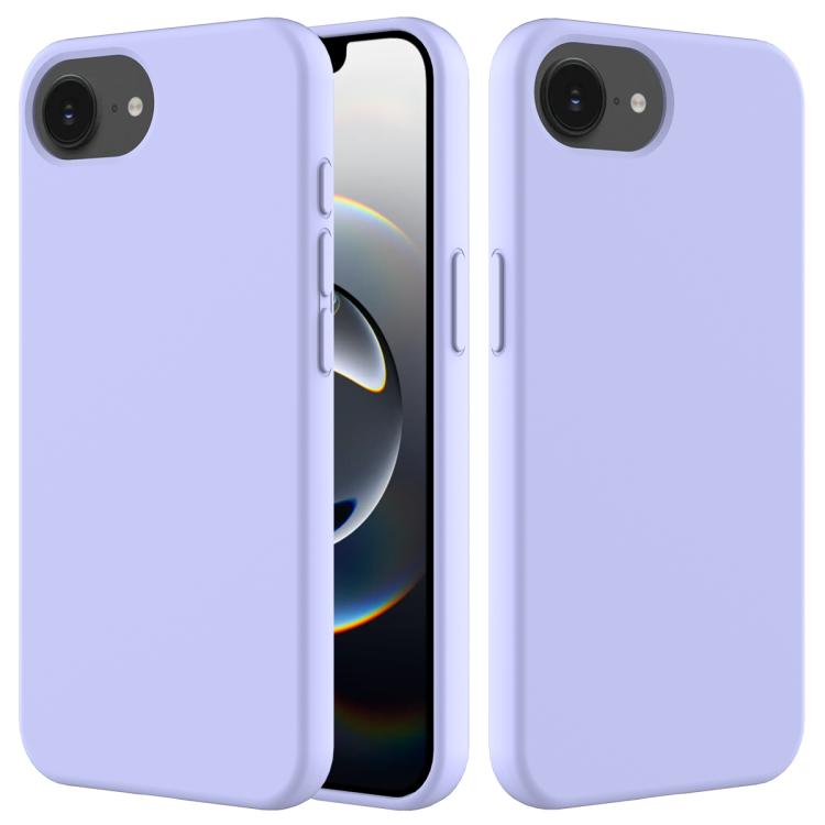 For iPhone 16e Solid Color Silicone Phone Case(Purple) by bashfashion