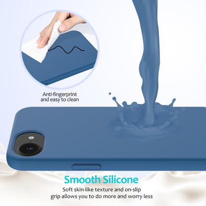 For iPhone 16e Solid Color Silicone Phone Case(Cobalt Blue) by bashfashion