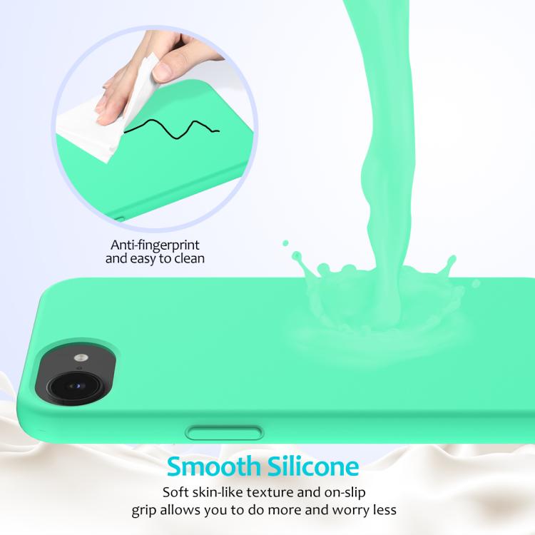For iPhone 16e Solid Color Silicone Phone Case(Green) by bashfashion