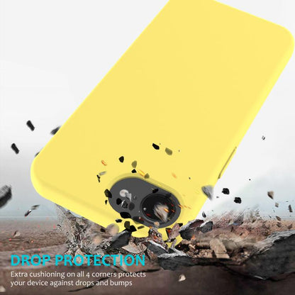 For iPhone 16e Solid Color Silicone Phone Case(Lemon Yellow) by bashfashion