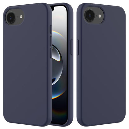 For iPhone 16e Solid Color Silicone Phone Case(Midnight Blue) by bashfashion