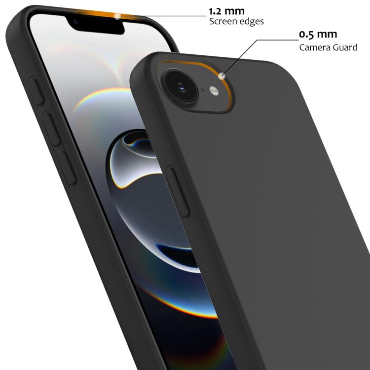 For iPhone 16e Shockproof Silicone Magsafe Phone Case(Black) by bashfashion