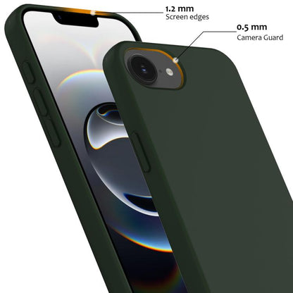 For iPhone 16e Shockproof Silicone Magsafe Phone Case(Dark Green) by bashfashion