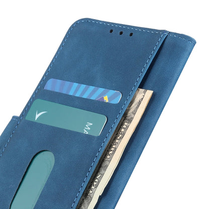 For iPhone 16e KHAZNEH Retro Texture Leather Phone Case(Blue) by bashfashion