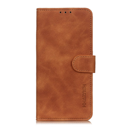 For iPhone 16e KHAZNEH Retro Texture Leather Phone Case(Brown) by bashfashion
