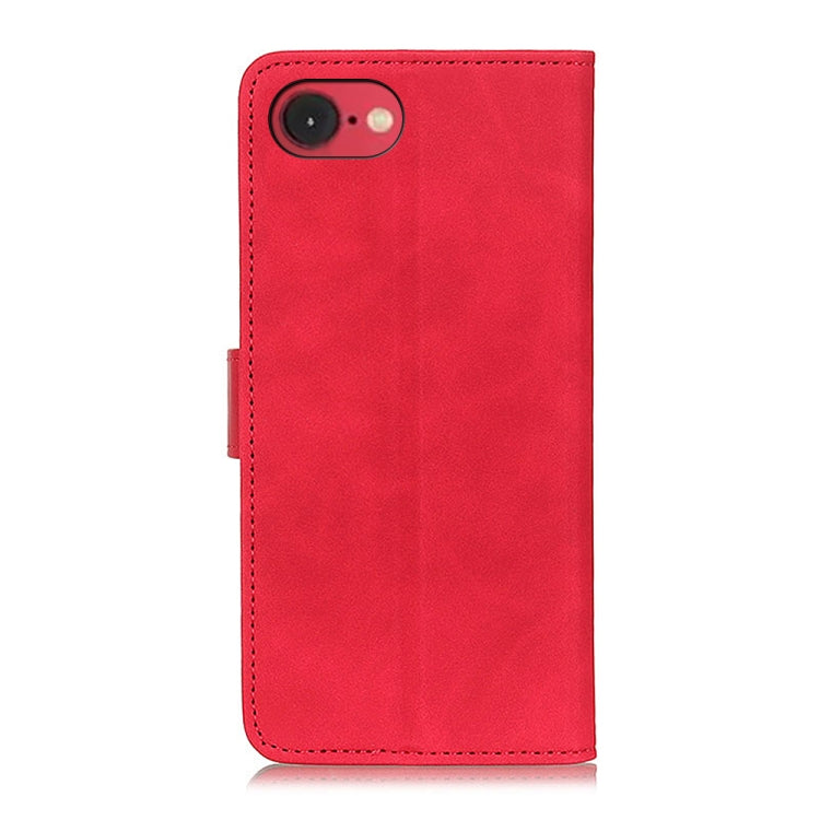 For iPhone 16e KHAZNEH Retro Texture Leather Phone Case(Red) by bashfashion