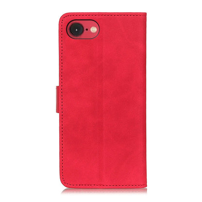 For iPhone 16e KHAZNEH Retro Texture Leather Phone Case(Red) by bashfashion