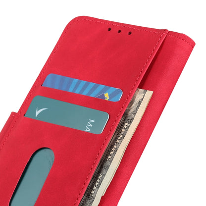 For iPhone 16e KHAZNEH Retro Texture Leather Phone Case(Red) by bashfashion
