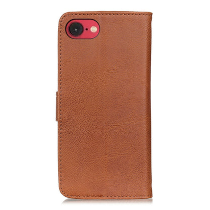 For iPhone 16e KHAZNEH Cowhide Texture Horizontal Flip Leather Phone Case(Brown) by bashfashion