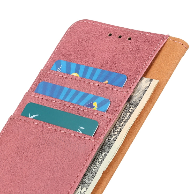 For iPhone 16e KHAZNEH Cowhide Texture Horizontal Flip Leather Phone Case(Pink) by bashfashion