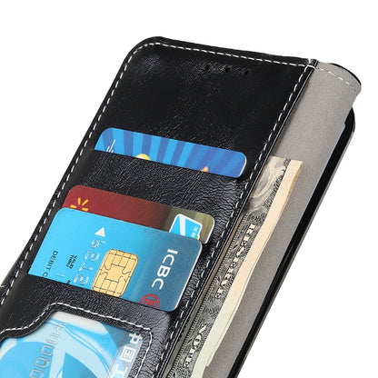 For iPhone 16e Retro Crazy Horse Texture Horizontal Flip Leather Phone Case(Black) by bashfashion