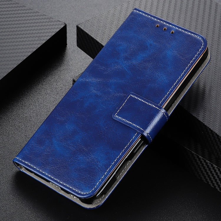 For iPhone 16e Retro Crazy Horse Texture Horizontal Flip Leather Phone Case(Blue) by bashfashion