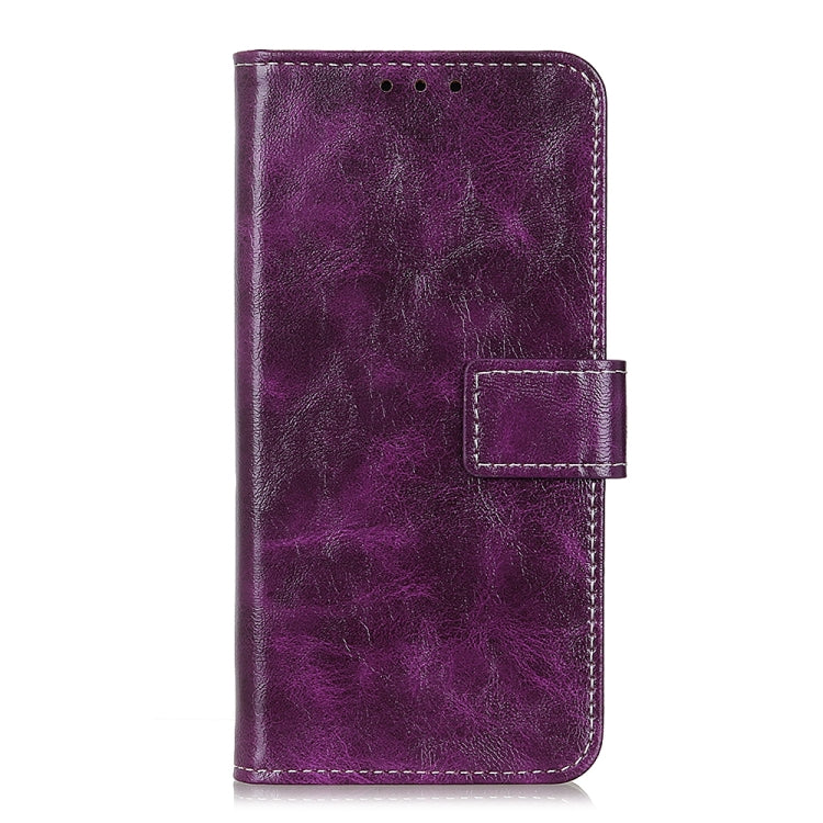 For iPhone 16e Retro Crazy Horse Texture Horizontal Flip Leather Phone Case(Purple) by bashfashion