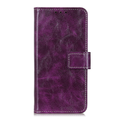 For iPhone 16e Retro Crazy Horse Texture Horizontal Flip Leather Phone Case(Purple) by bashfashion