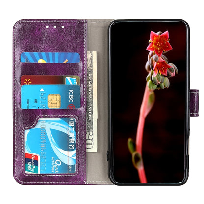 For iPhone 16e Retro Crazy Horse Texture Horizontal Flip Leather Phone Case(Purple) by bashfashion
