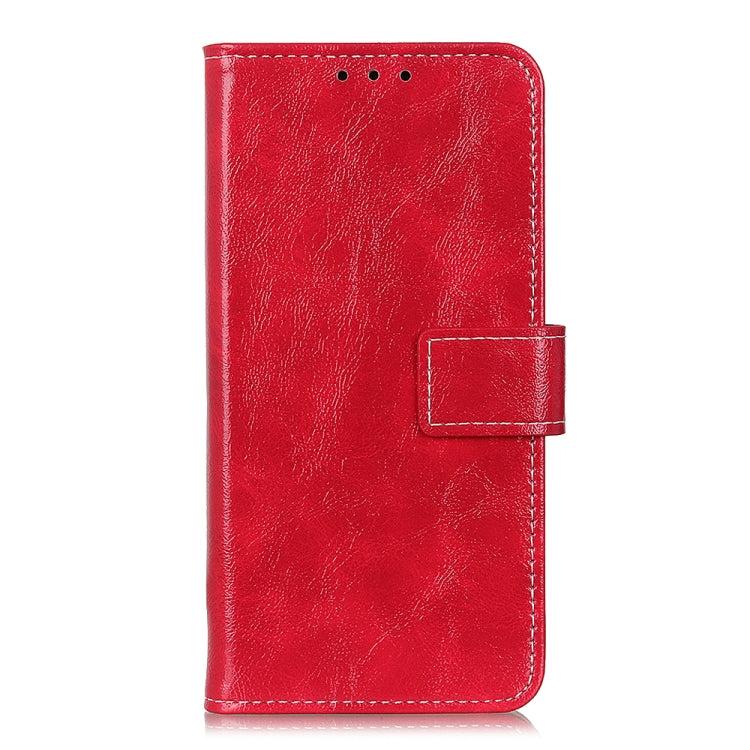 For iPhone 16e Retro Crazy Horse Texture Horizontal Flip Leather Phone Case(Red) by bashfashion