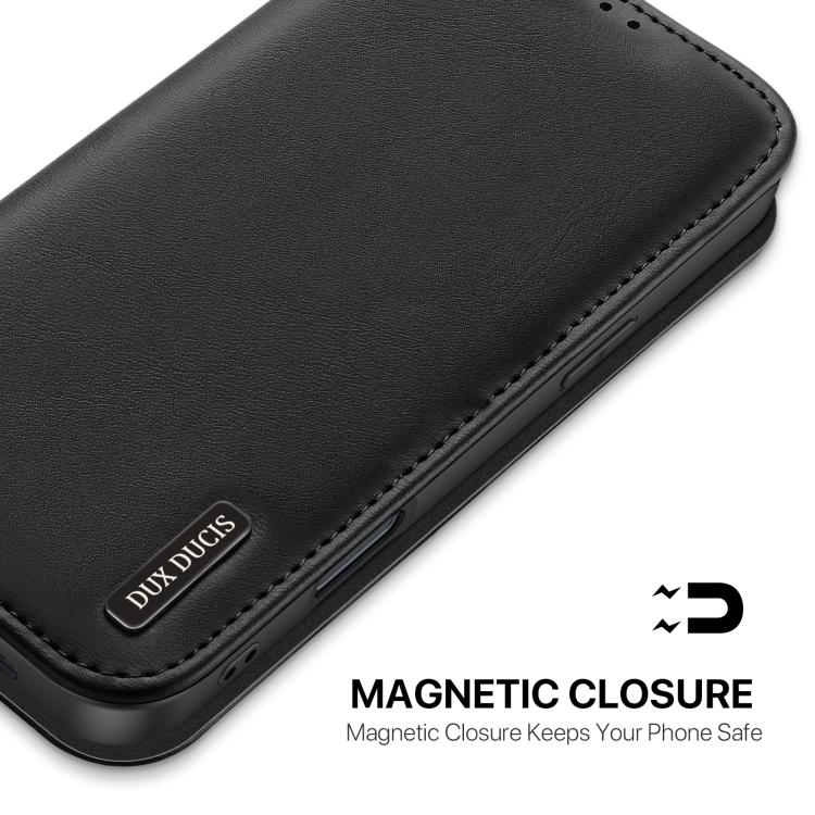 For iPhone Air DUX DUCIS Hivo Series Cowhide + PU + TPU Flip Phone Case(Black) by DUX DUCIS