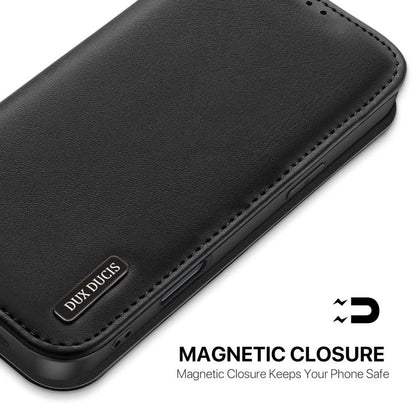 For iPhone Air DUX DUCIS Hivo Series Cowhide + PU + TPU Flip Phone Case(Black) by DUX DUCIS