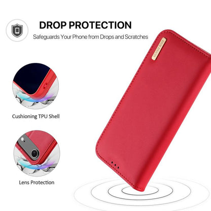 For iPhone Air DUX DUCIS Hivo Series Cowhide + PU + TPU Flip Phone Case(Red) by DUX DUCIS