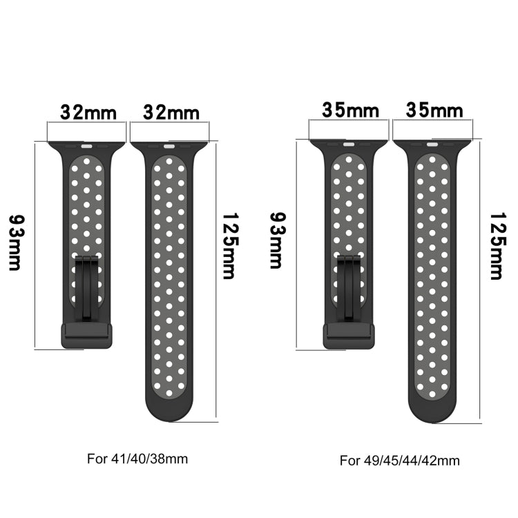 For Apple Watch Ultra 2 49mm Magnetic Buckle Silicone Watch Band(Black Limes) by bashfashion