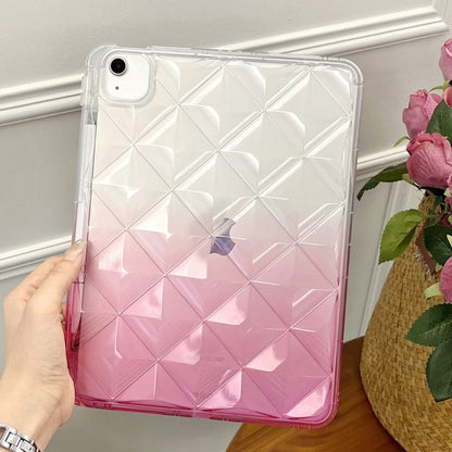For iPad 2025 / 2022 Gradient Diamond Plaid TPU Tablet Case(Gradient Pink) by bashfashion