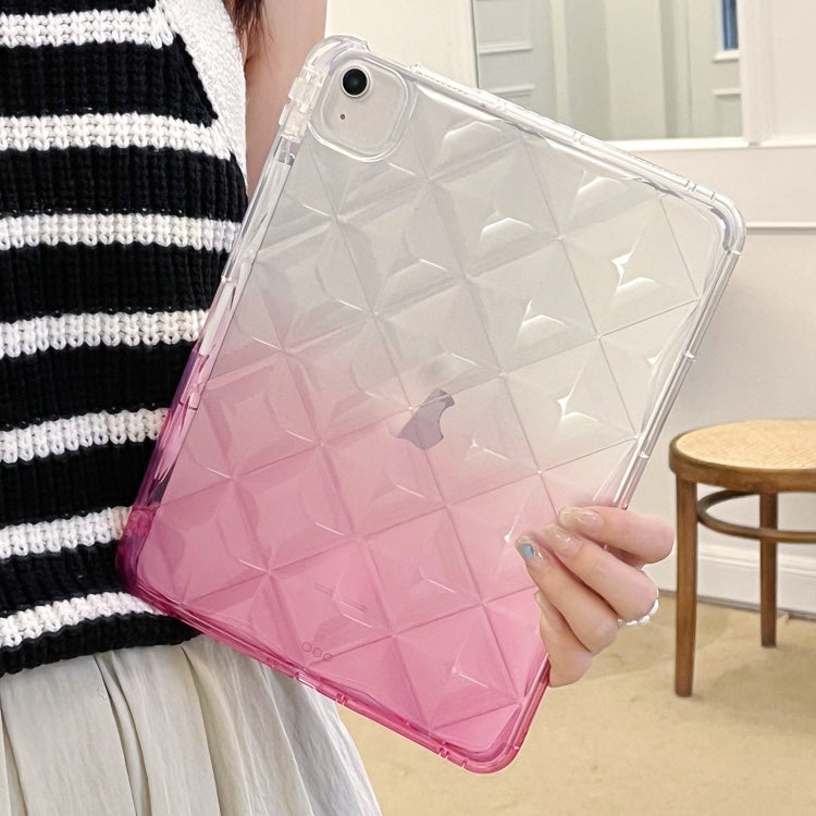 For iPad 2025 / 2022 Gradient Diamond Plaid TPU Tablet Case(Gradient Pink) by bashfashion