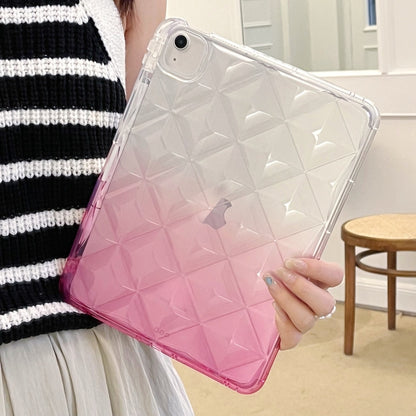 For iPad 2025 / 2022 Gradient Diamond Plaid TPU Tablet Case(Gradient Pink) by bashfashion