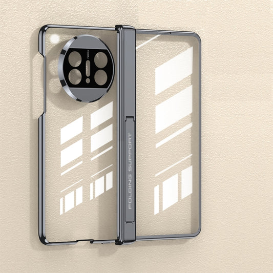 For Huawei Mate X3 GKK Integrated Hinge Folding Phone Case with Holder(Black) by GKK