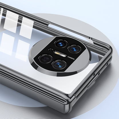 For Huawei Mate X3 GKK Integrated Hinge Folding Phone Case with Holder(Black) by GKK