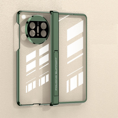 For Huawei Mate X3 GKK Integrated Hinge Folding Phone Case with Holder(Green) by GKK