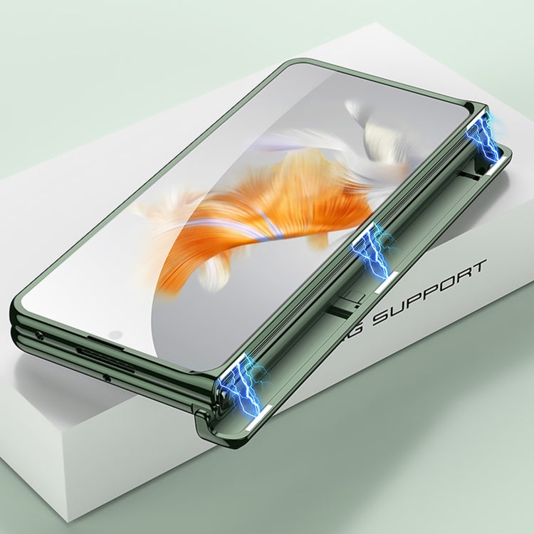 For Huawei Mate X3 GKK Integrated Hinge Folding Phone Case with Holder(Green) by GKK