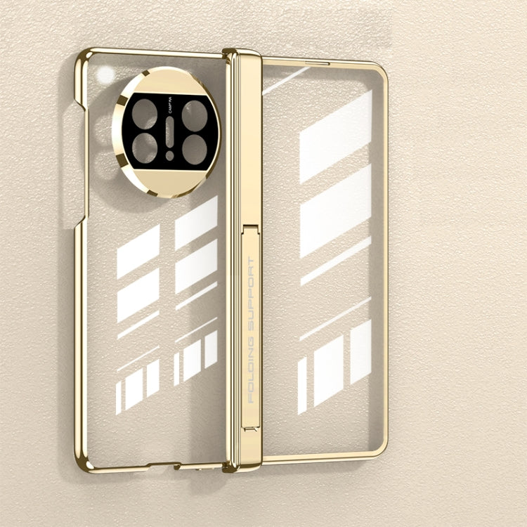 For Huawei Mate X3 GKK Integrated Hinge Folding Phone Case with Holder(Gold) by GKK