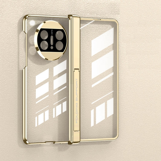 For Huawei Mate X3 GKK Integrated Hinge Folding Phone Case with Holder(Gold) by GKK