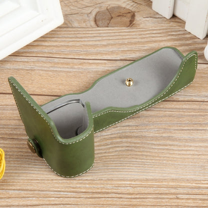 For Canon EOS R8 1/4 inch Thread PU Leather Camera Half Case Base(Green) by bashfashion