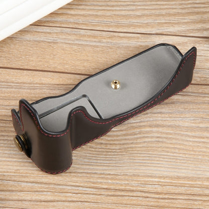 For Canon EOS R50 1/4 inch Thread PU Leather Camera Half Case Base(Black) by bashfashion