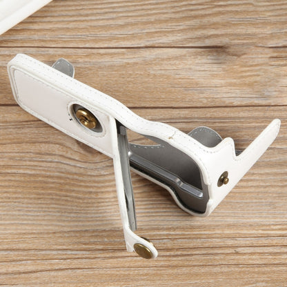 For Canon EOS R50 1/4 inch Thread PU Leather Camera Half Case Base(White) by bashfashion