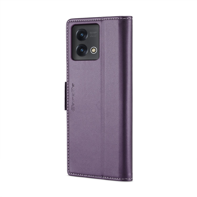 For Motorola Moto G Stylus 5G 2023 CaseMe 023 Butterfly Buckle Litchi Texture RFID Anti-theft Leather Phone Case(Pearly Purple) by CaseMe