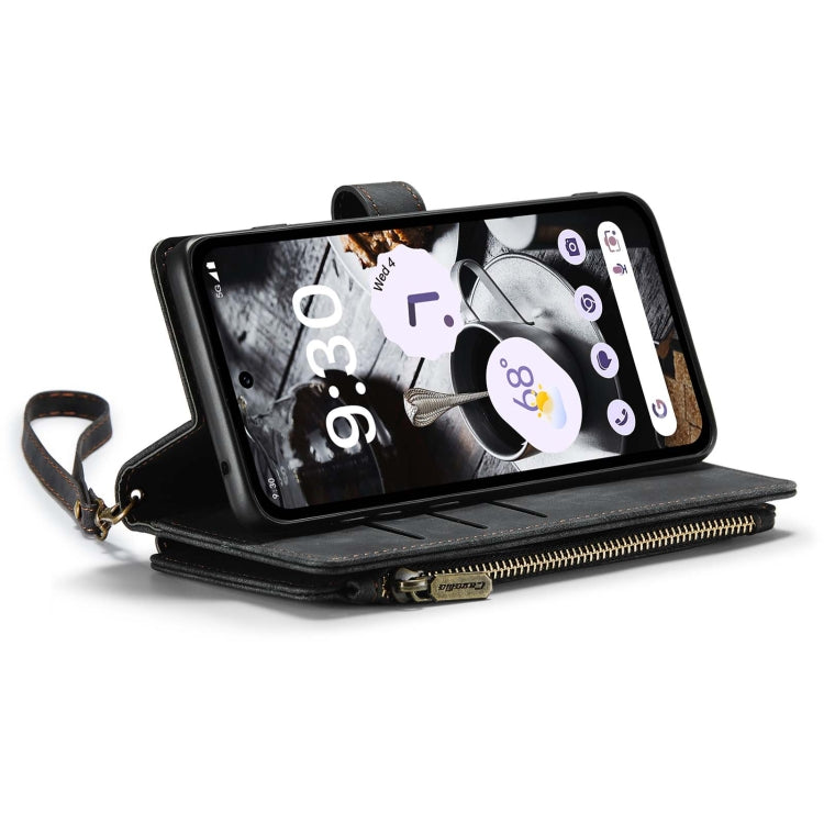 For Google Pixel 8a CaseMe C30 Multifunctional Leather Phone Case(Black) by CaseMe