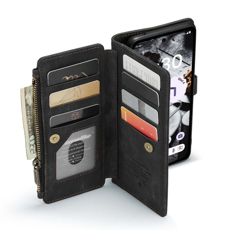 For Google Pixel 8a CaseMe C30 Multifunctional Leather Phone Case(Black) by CaseMe