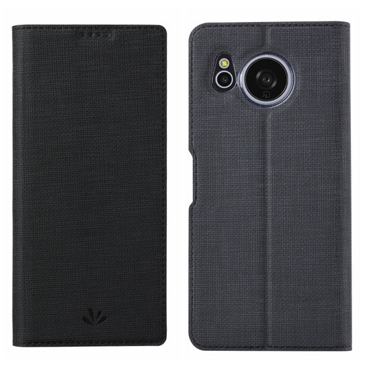 For Sharp Aquos Sense8 ViLi DMX Series Shockproof TPU + PU Leather Magnetic Attraction Horizontal Flip Case(Black) by ViLi