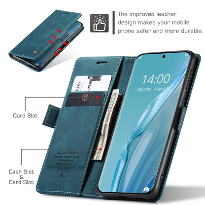 For Huawei P60 Art CaseMe 013 Multifunctional Horizontal Flip Leather Phone Case(Blue) by CaseMe