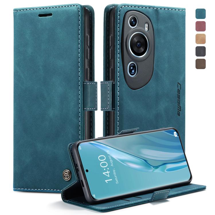 For Huawei P60 Art CaseMe 013 Multifunctional Horizontal Flip Leather Phone Case(Blue) by CaseMe