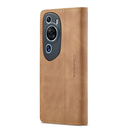 For Huawei P60 Art CaseMe 013 Multifunctional Horizontal Flip Leather Phone Case(Brown) by CaseMe