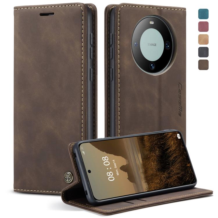 For Huawei Mate 60 CaseMe 013 Multifunctional Horizontal Flip Leather Phone Case(Coffee) by CaseMe