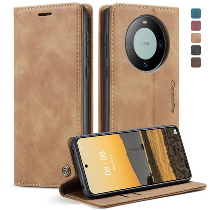 For Huawei Mate 60 CaseMe 013 Multifunctional Horizontal Flip Leather Phone Case(Brown) by CaseMe
